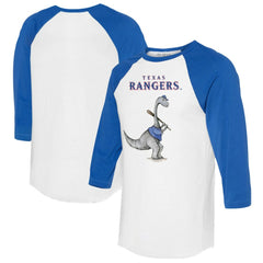 Texas Rangers Tiny Turnip Women's Bronto 3/4-Sleeve Raglan T-Shirt - White/Royal - MLB Sale