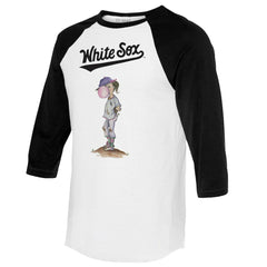 Chicago White Sox Tiny Turnip Women's Bubbles 3/4-Sleeve Raglan T-Shirt - White/Black - MLB on Sale