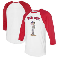 Boston Red Sox Tiny Turnip Women's Bubbles 3/4-Sleeve Raglan T-Shirt - White/Red - MLB on Sale