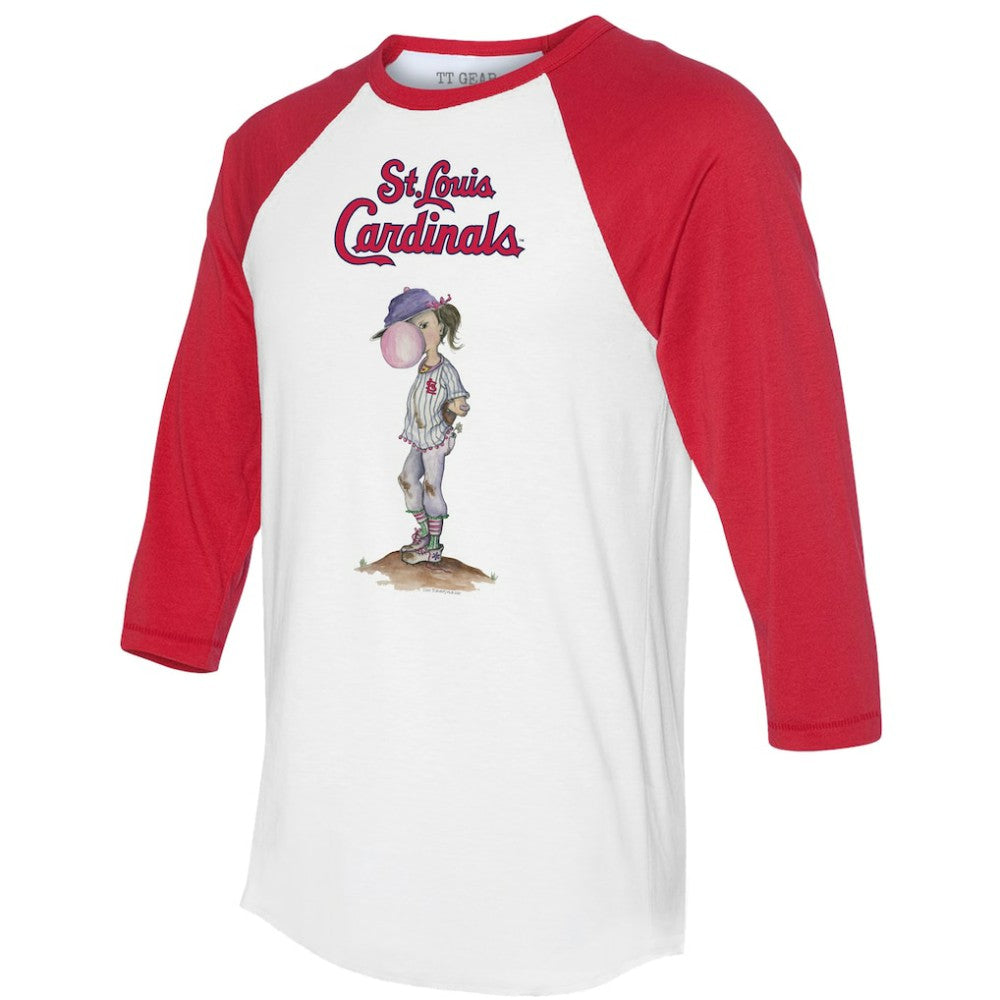 St. Louis Cardinals Tiny Turnip Women's Bubbles 3/4-Sleeve Raglan T-Shirt - White/Red - MLB Online