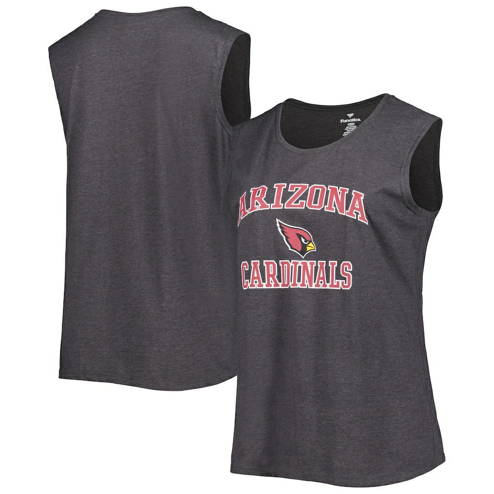 Fanatics Arizona Cardinals Women's Plus Size Tank Top Heather Charcoal