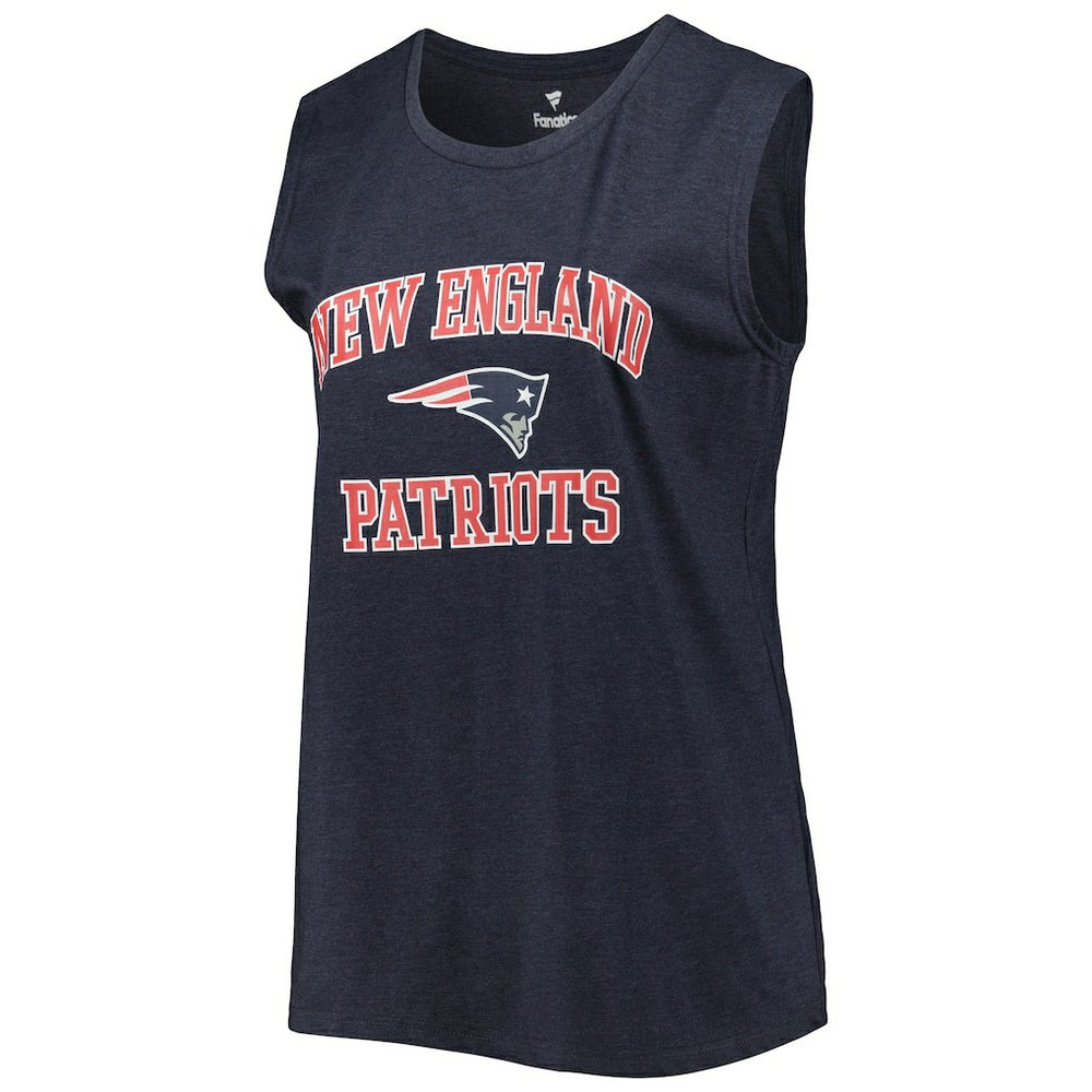 Fanatics New England Patriots Women's Plus Size Tank Top Heather Navy