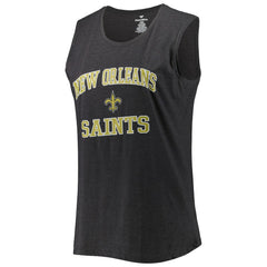Fanatics New Orleans Saints Women's Plus Size Tank Top Heather Charcoal