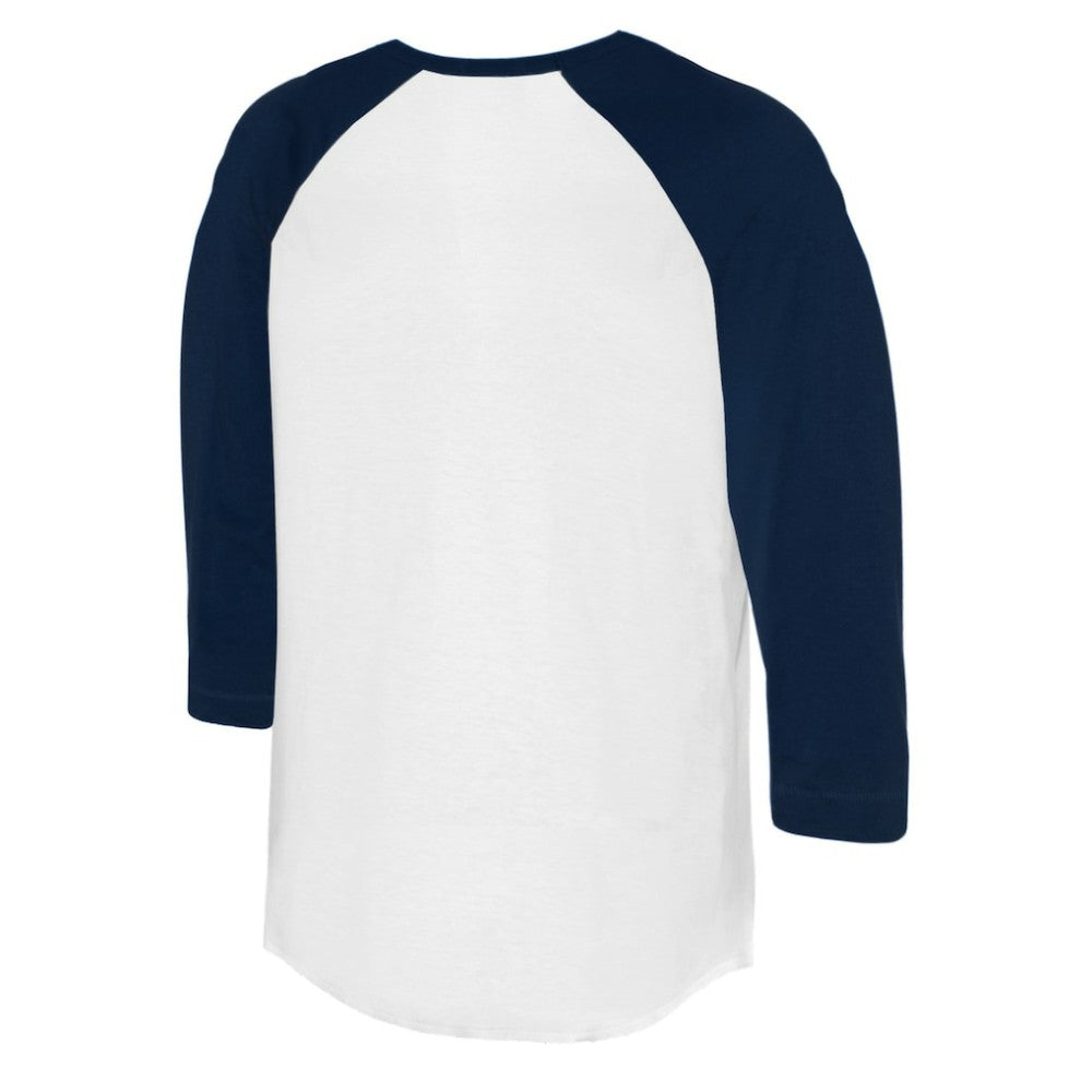Seattle Mariners Tiny Turnip Women's Logo Mom 3/4-Sleeve Raglan T-Shirt - White/Navy - MLB Sale