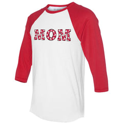 Philadelphia Phillies Tiny Turnip Women's Logo Mom 3/4-Sleeve Raglan T-Shirt - White/Red - MLB Discount