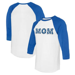 Los Angeles Dodgers Tiny Turnip Women's Logo Mom 3/4-Sleeve Raglan T-Shirt - White/Royal - MLB on Sale