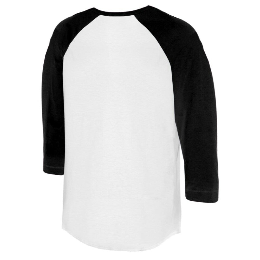Miami Marlins Tiny Turnip Women's Lucky Charm 3/4-Sleeve Raglan T-Shirt - White/Black - MLB on Sale