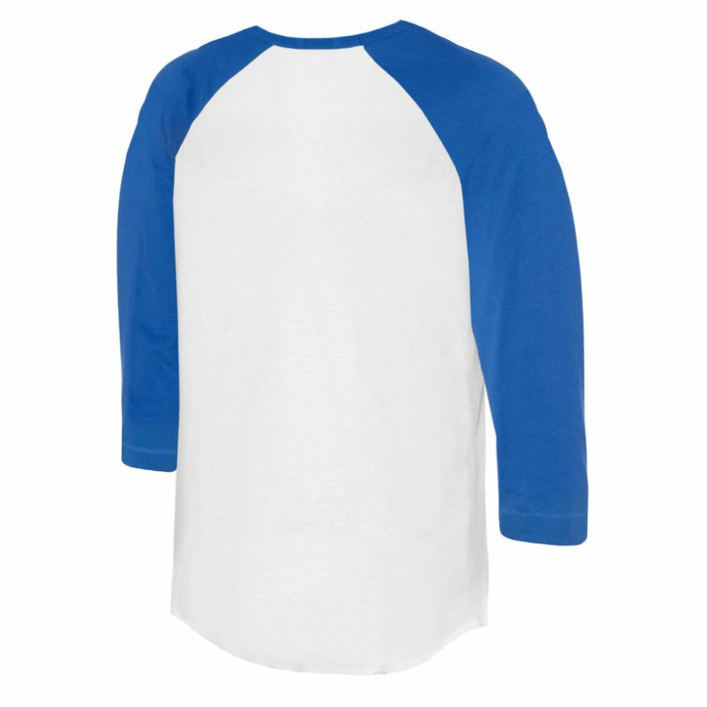 Texas Rangers Tiny Turnip Women's Peace Love Baseball 3/4-Sleeve Raglan T-Shirt - White/Royal - MLB Online