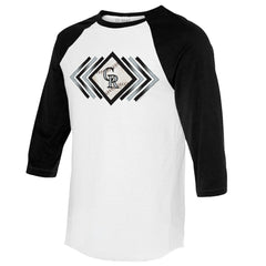 Colorado Rockies Tiny Turnip Women's Prism Arrows 3/4-Sleeve Raglan T-Shirt - White - MLB Discount