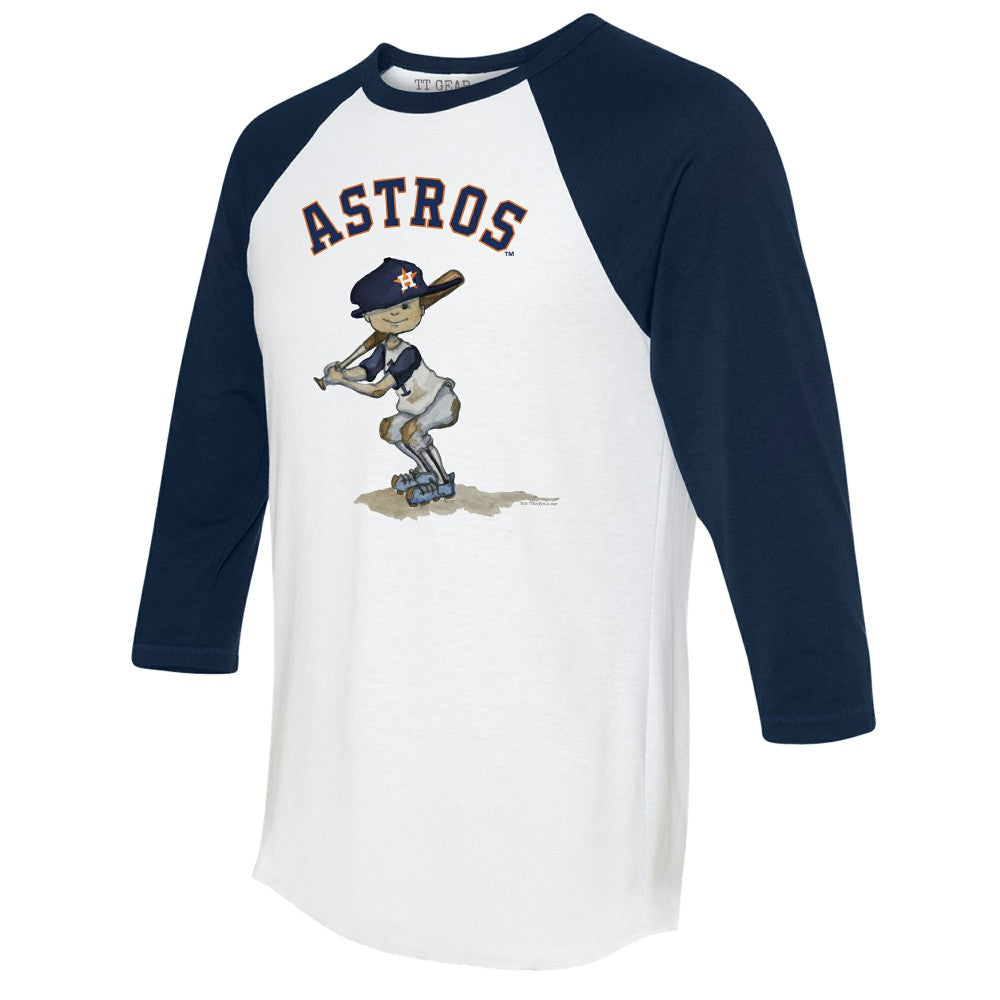 Houston Astros Tiny Turnip Women's Slugger 3/4-Sleeve Raglan T-Shirt - White/Navy - MLB Online