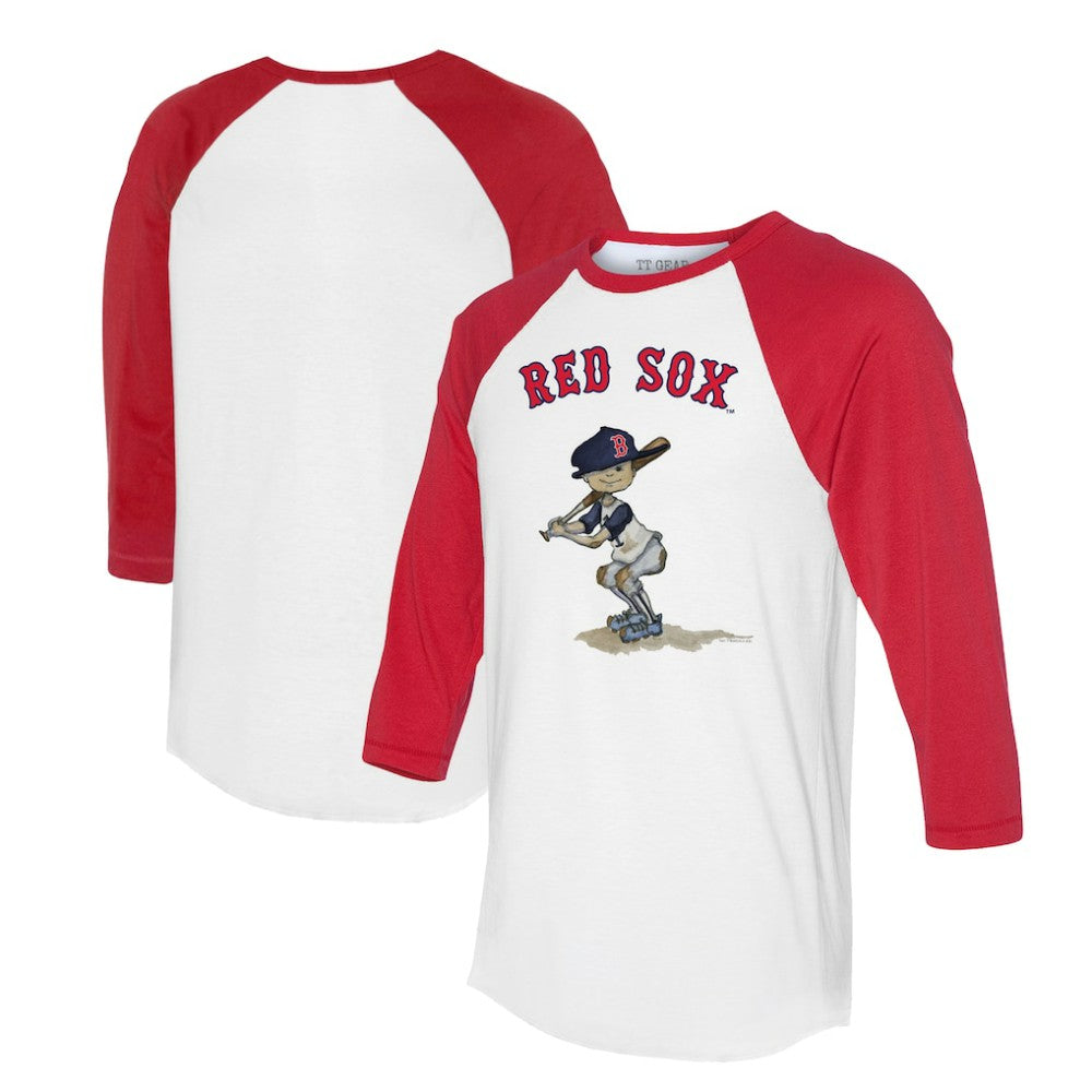 Boston Red Sox Tiny Turnip Women's Slugger 3/4-Sleeve Raglan T-Shirt - White/Red - MLB Online