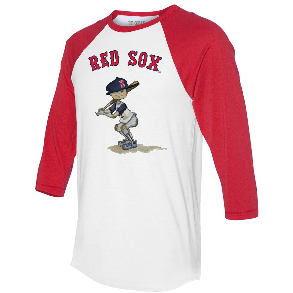Boston Red Sox Tiny Turnip Women's Slugger 3/4-Sleeve Raglan T-Shirt - White/Red - MLB Online