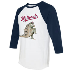 Washington Nationals Tiny Turnip Unisex Stega 3/4-Sleeve Raglan T-Shirt - White/Navy - MLB Online