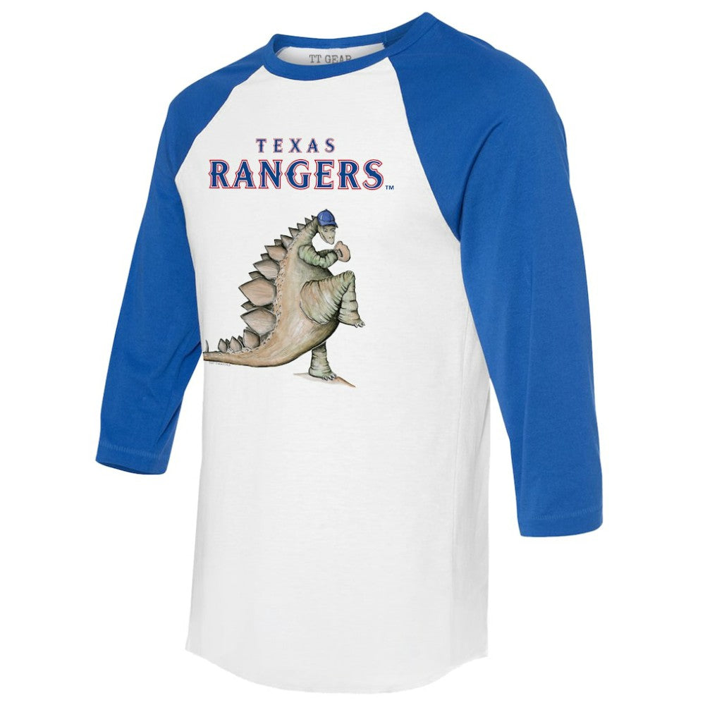 Texas Rangers Tiny Turnip Unisex Stega 3/4-Sleeve Raglan T-Shirt - White/Royal - MLB Sale