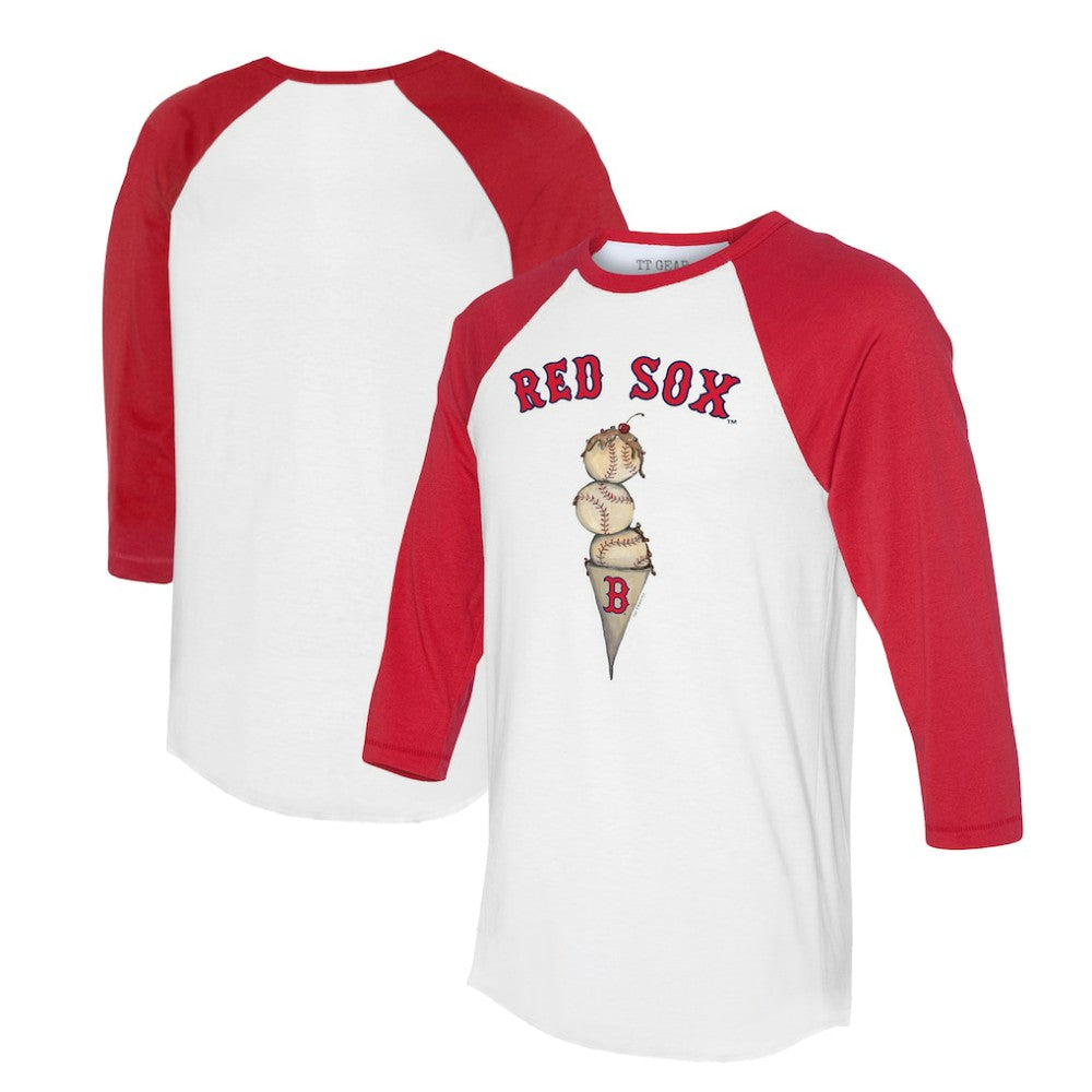 Boston Red Sox Tiny Turnip Unisex Triple Scoop 3/4-Sleeve Raglan T-Shirt - White/Red - MLB Online