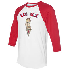 Boston Red Sox Tiny Turnip Unisex Triple Scoop 3/4-Sleeve Raglan T-Shirt - White/Red - MLB Online