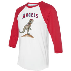 Los Angeles Angels Tiny Turnip Unisex TT Rex 3/4-Sleeve Raglan T-Shirt - White/Red - MLB Online