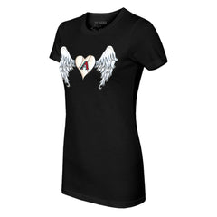 Arizona Diamondbacks Tiny Turnip Women's Angel Wings T-Shirt - Black - MLB Discount