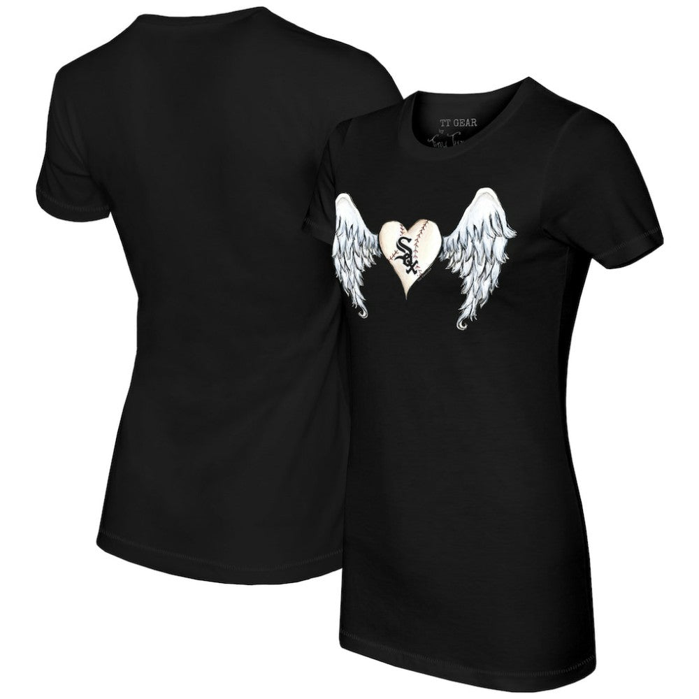 Chicago White Sox Tiny Turnip Women's Angel Wings T-Shirt - Black - MLB Online