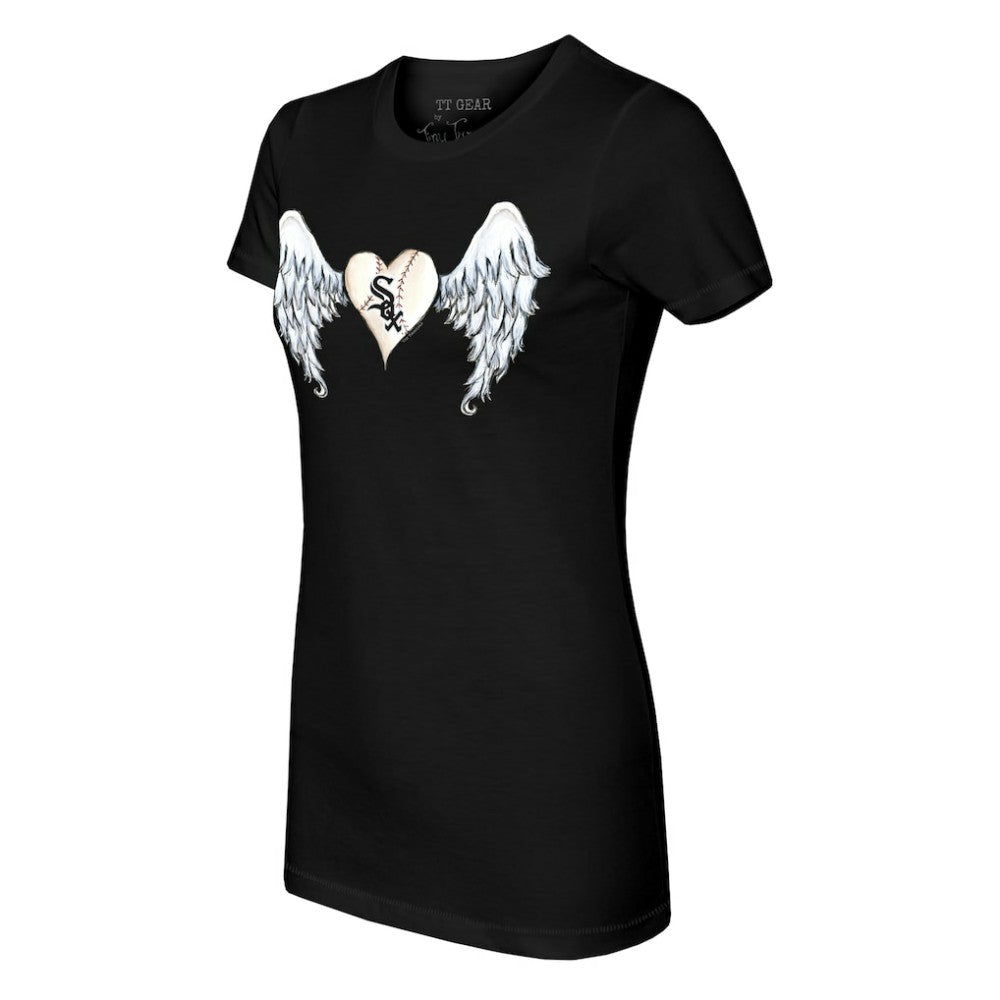 Chicago White Sox Tiny Turnip Women's Angel Wings T-Shirt - Black - MLB Online