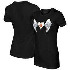 San Francisco Giants Tiny Turnip Women's Angel Wings T-Shirt - Black - MLB Lifestyle