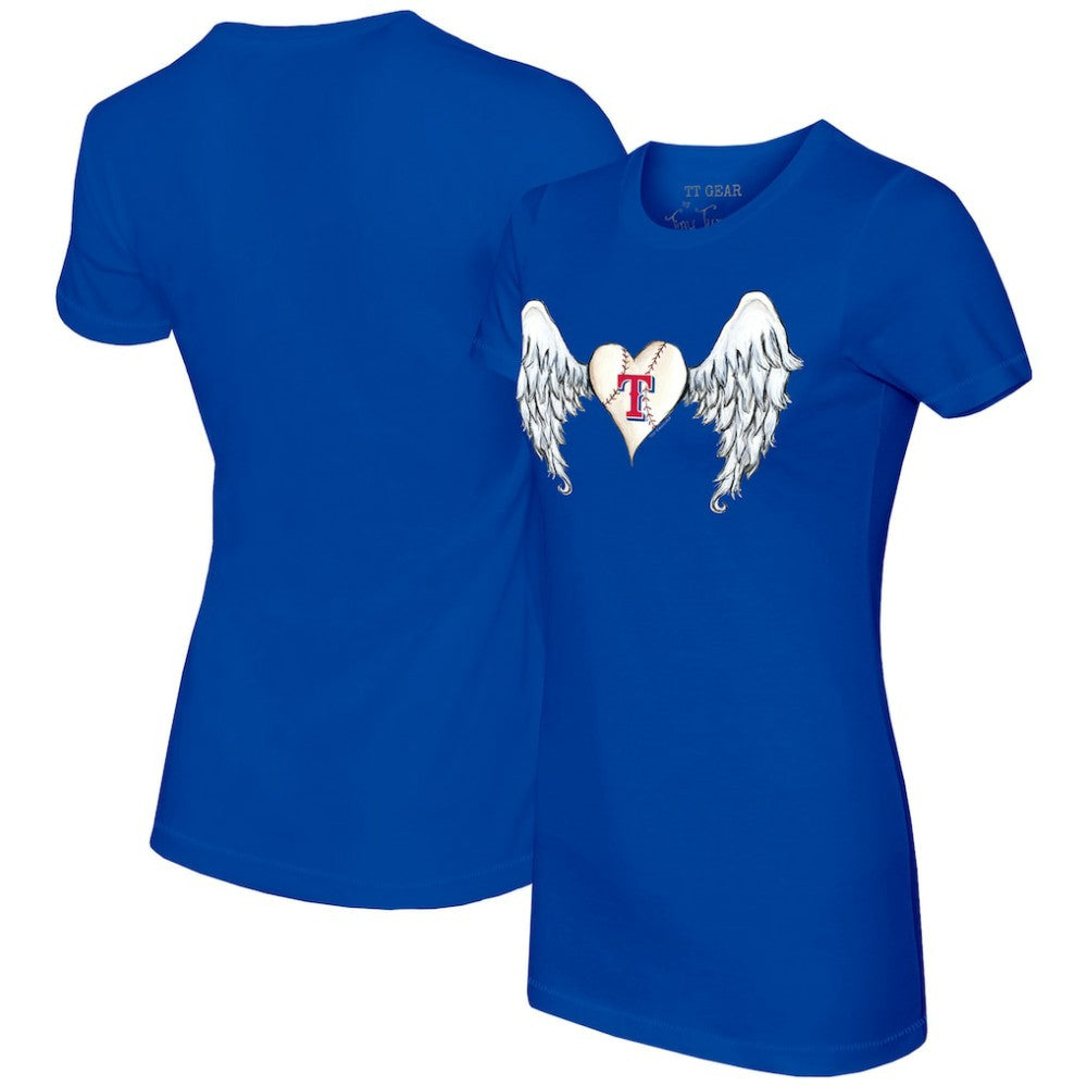 Texas Rangers Tiny Turnip Women's Angel Wings T-Shirt - Royal - MLB Online