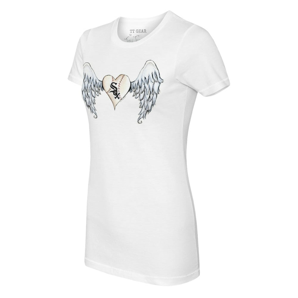 Chicago White Sox Tiny Turnip Women's Angel Wings T-Shirt - White - MLB Discount