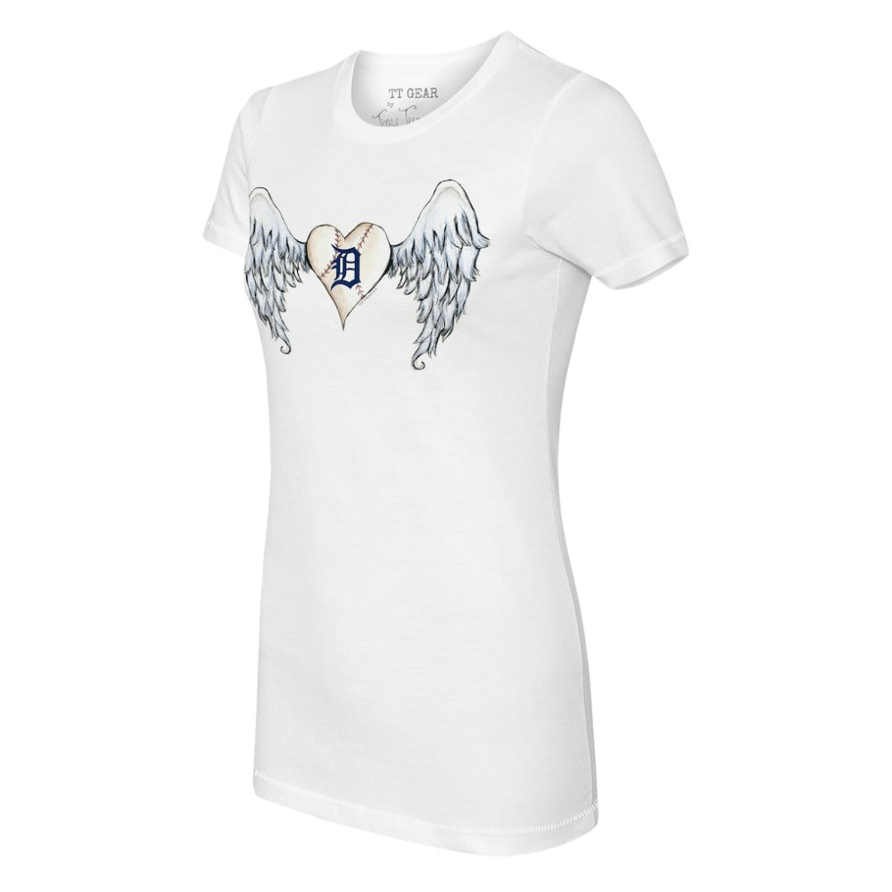 Detroit Tigers Tiny Turnip Women's Angel Wings T-Shirt - White - MLB Online