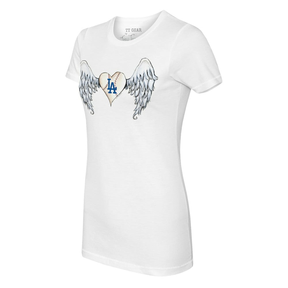 Los Angeles Dodgers Tiny Turnip Women's Angel Wings T-Shirt - White - MLB Discount