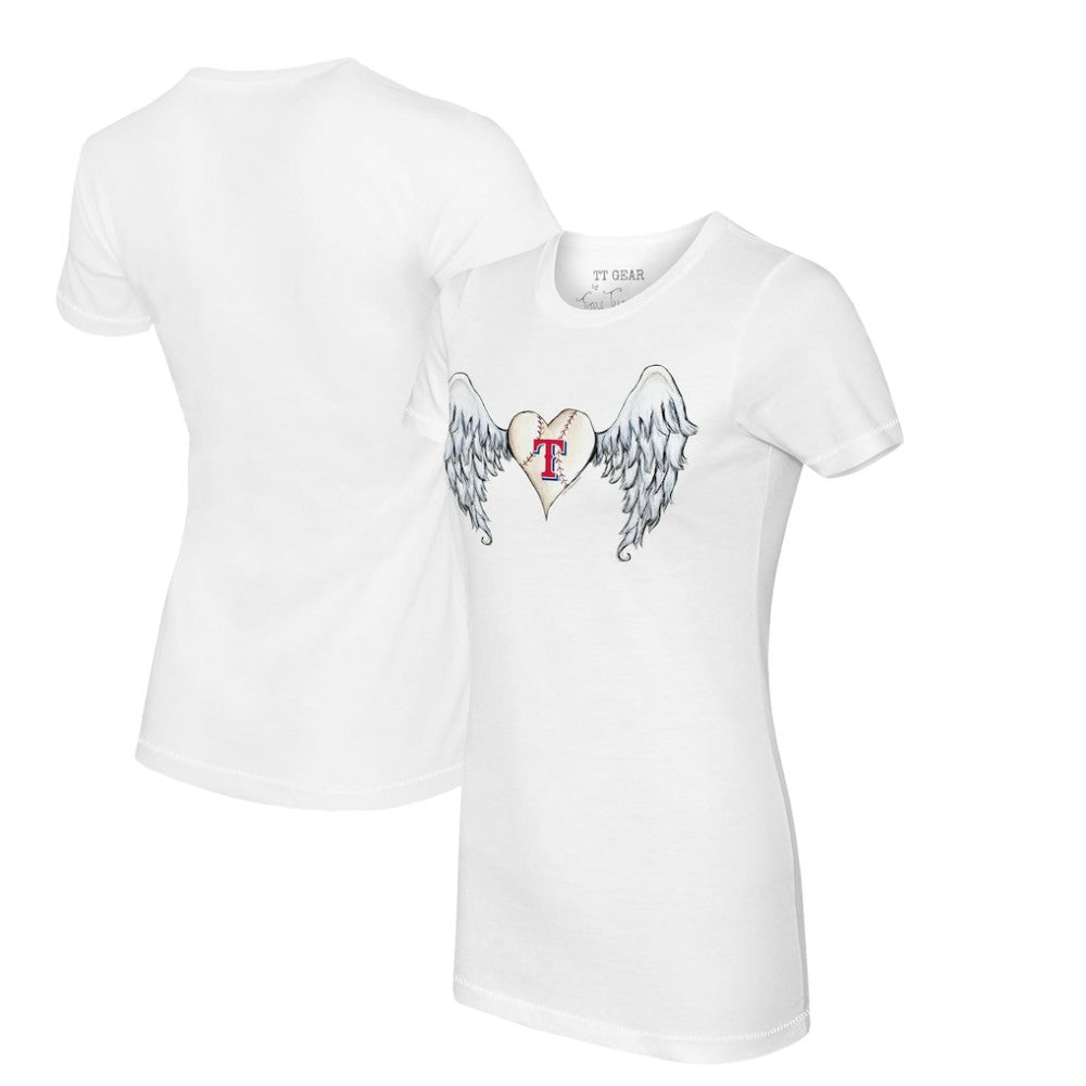 Texas Rangers Tiny Turnip Women's Angel Wings T-Shirt - White - MLB Online