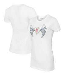 Texas Rangers Tiny Turnip Women's Angel Wings T-Shirt - White - MLB Online