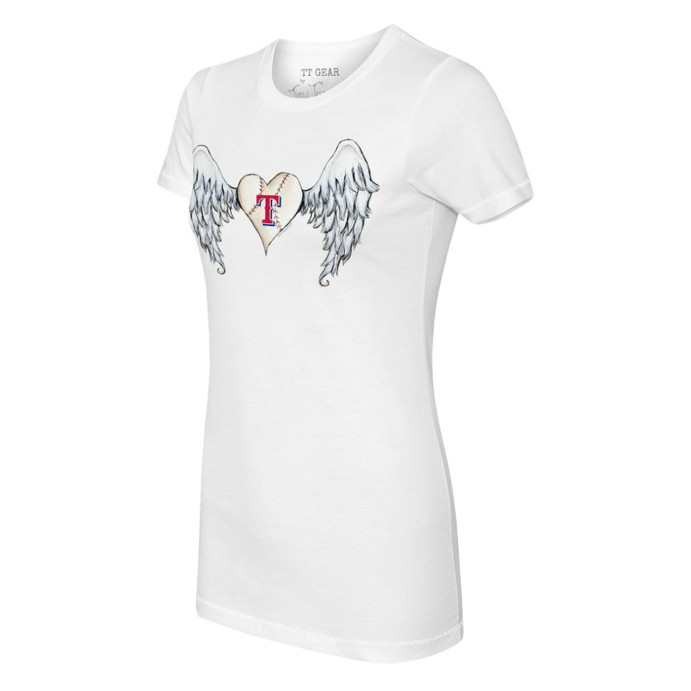 Texas Rangers Tiny Turnip Women's Angel Wings T-Shirt - White - MLB Online