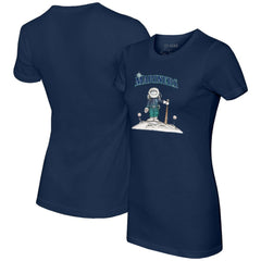 Seattle Mariners Tiny Turnip Women's Astronaut T-Shirt - Navy - MLB Discount