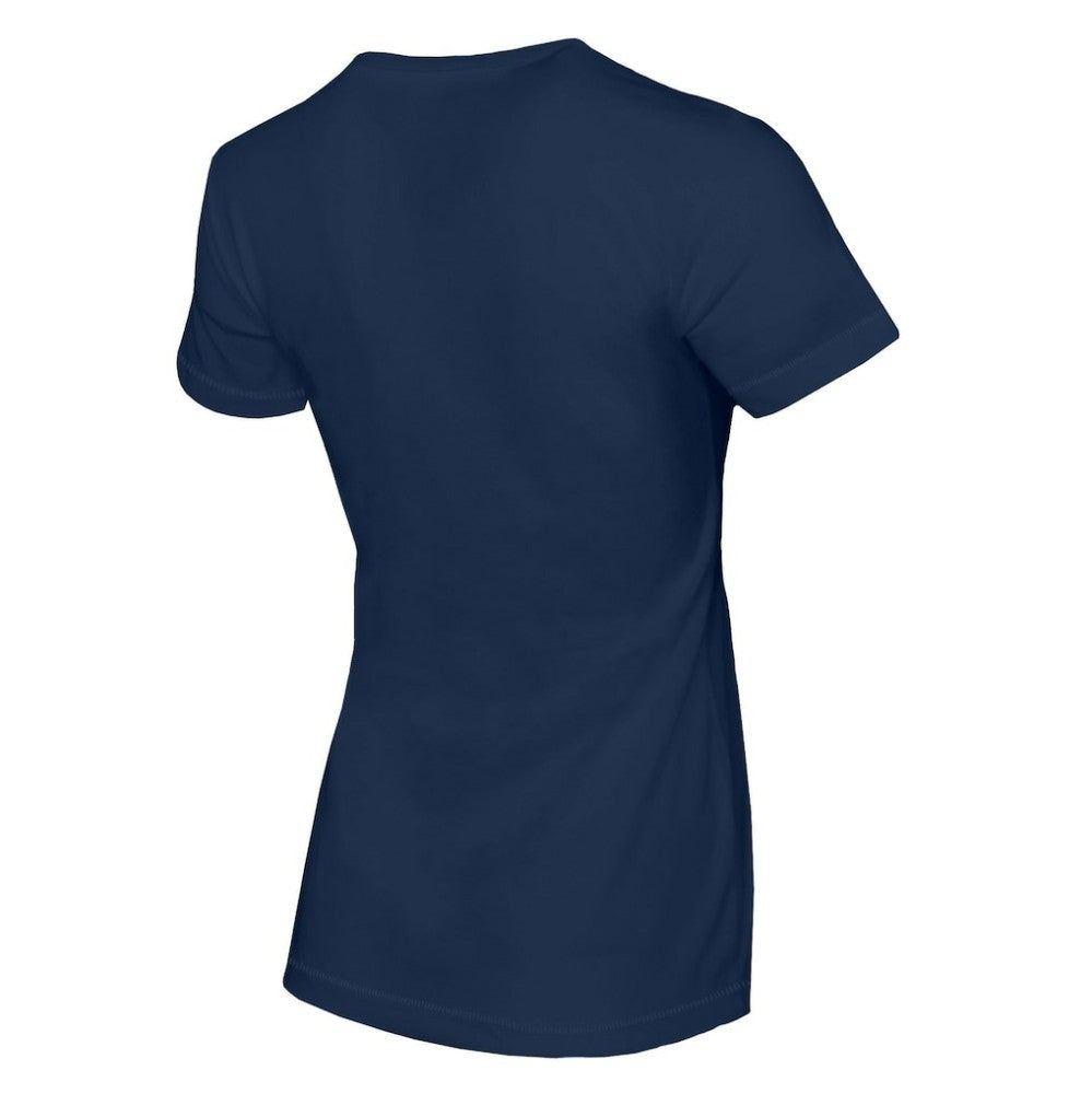 Detroit Tigers Tiny Turnip Women's Baseball Bow T-Shirt - Navy - MLB Discount