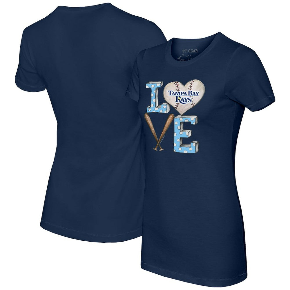 Tampa Bay Rays Tiny Turnip Women's Baseball Love T-Shirt - Navy - MLB Online