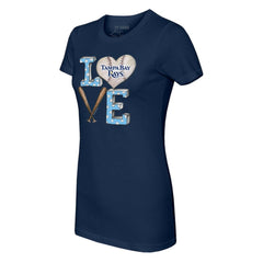 Tampa Bay Rays Tiny Turnip Women's Baseball Love T-Shirt - Navy - MLB Online