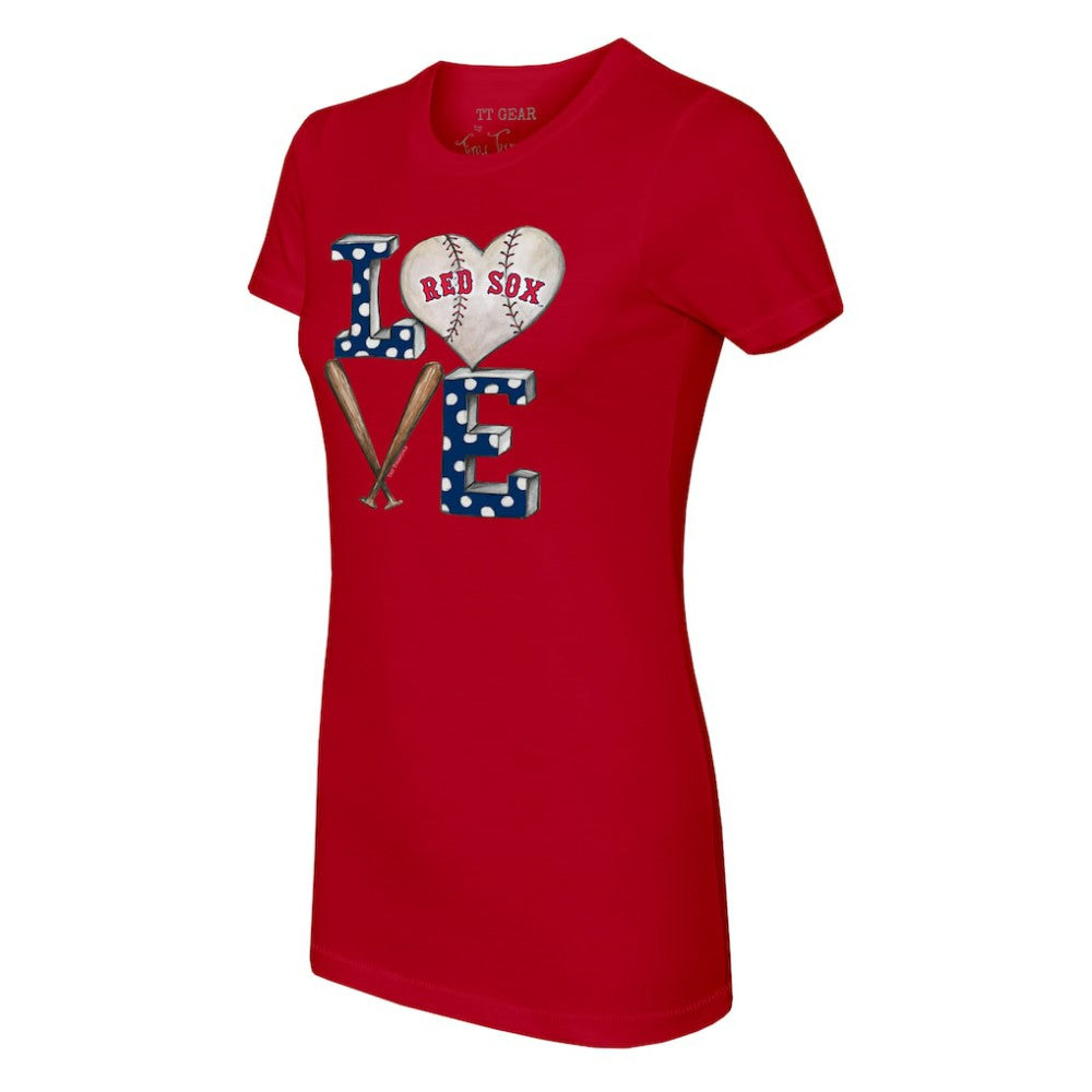 Boston Red Sox Tiny Turnip Women's Baseball Love T-Shirt - Red - MLB Lifestyle