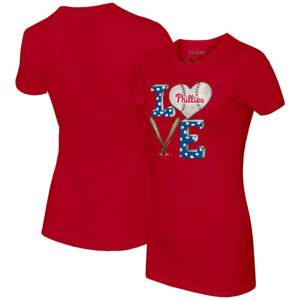 Philadelphia Phillies Tiny Turnip Women's Baseball Love T-Shirt - Red - MLB Online