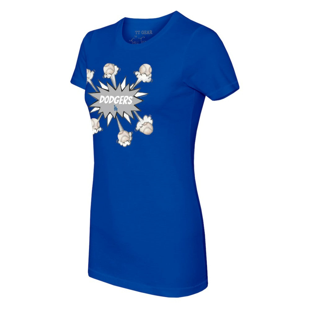 Los Angeles Dodgers Tiny Turnip Women's Baseball Pow T-Shirt - Royal - MLB Online