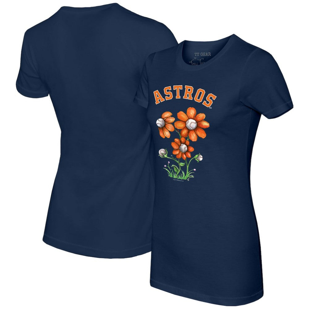 Houston Astros Tiny Turnip Women's Blooming Baseballs T-Shirt - Navy - MLB Online
