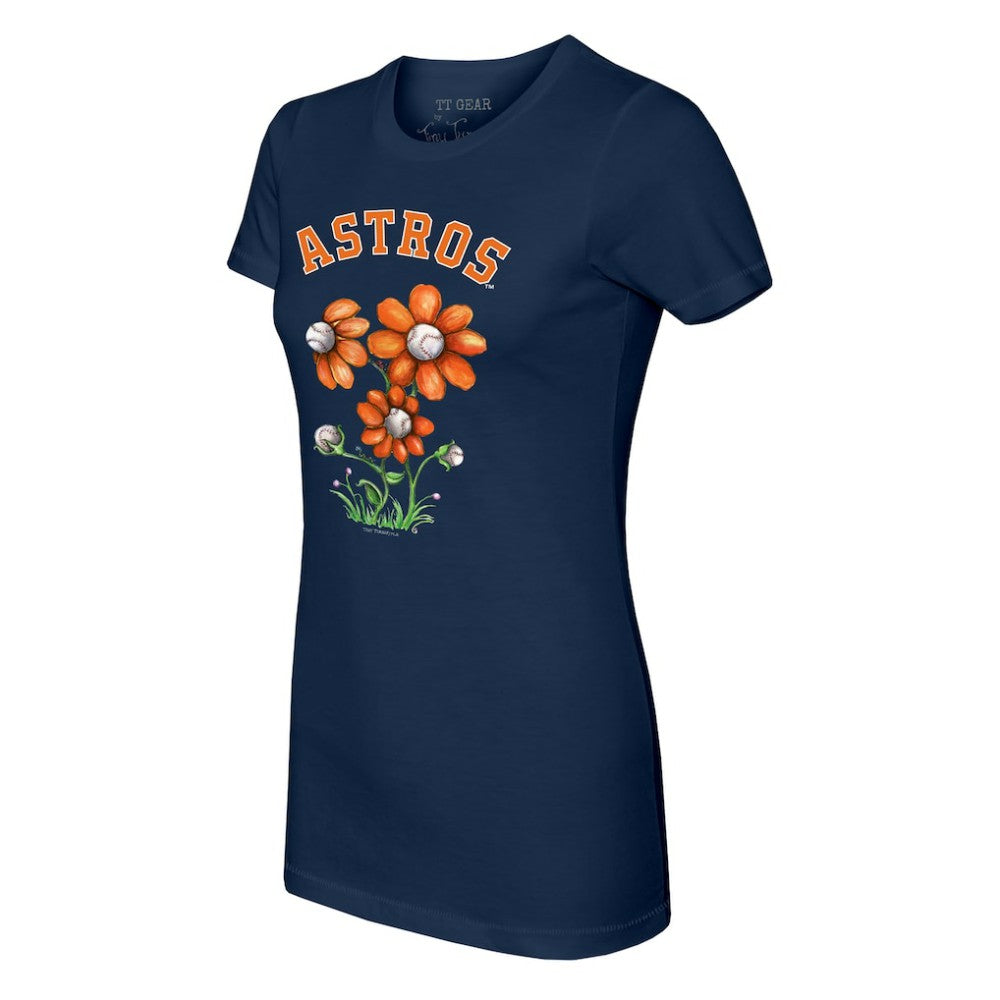 Houston Astros Tiny Turnip Women's Blooming Baseballs T-Shirt - Navy - MLB Online