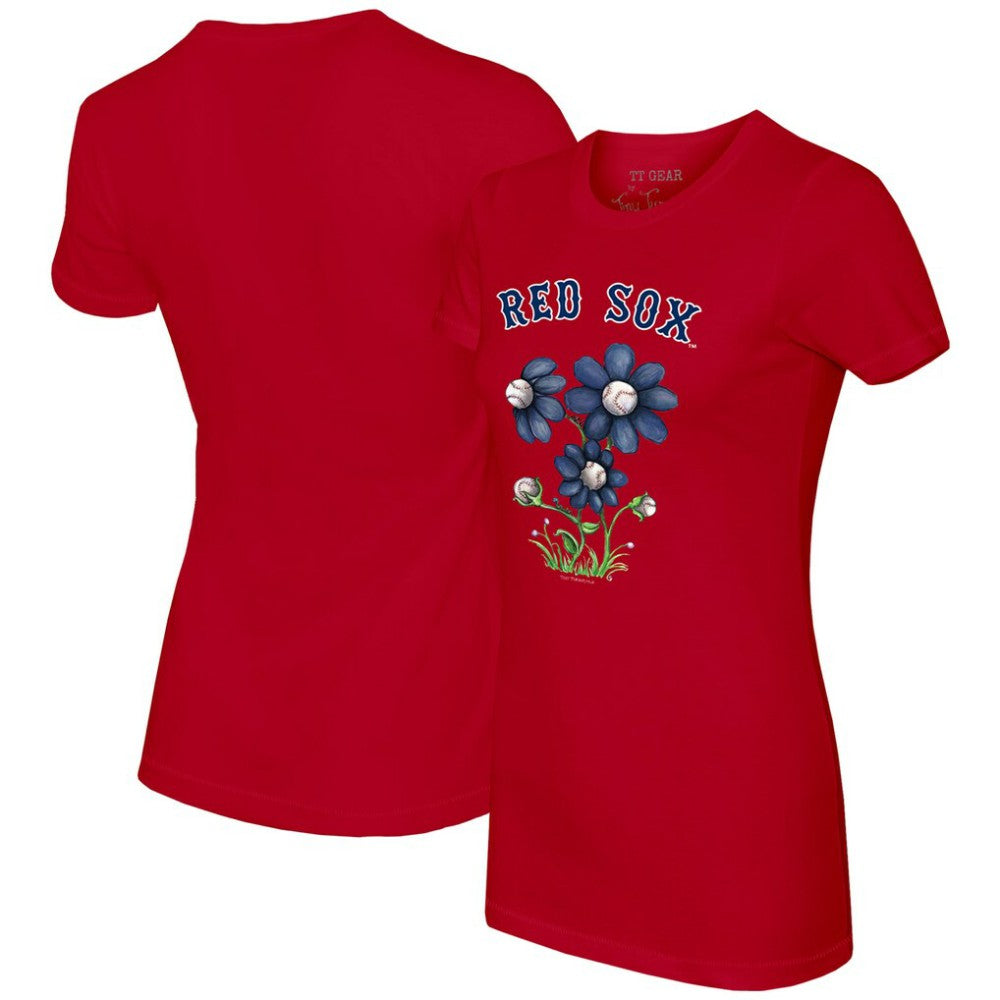 Boston Red Sox Tiny Turnip Women's Blooming Baseballs T-Shirt - Red - MLB Online