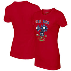 Boston Red Sox Tiny Turnip Women's Blooming Baseballs T-Shirt - Red - MLB Online