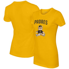 San Diego Padres Tiny Turnip Women's Teddy Boy T-Shirt - Gold - MLB Sale