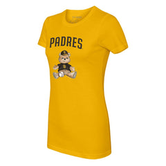San Diego Padres Tiny Turnip Women's Teddy Boy T-Shirt - Gold - MLB Sale
