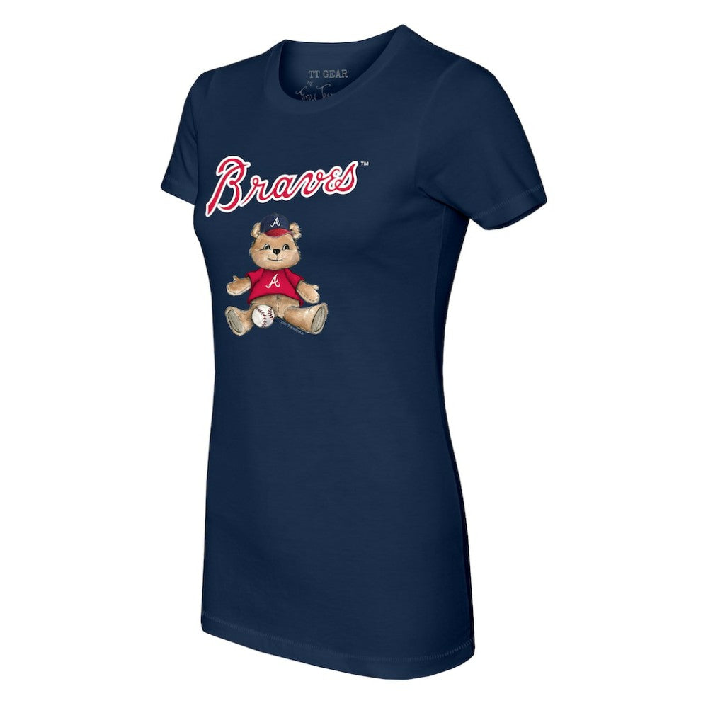 Atlanta Braves Tiny Turnip Women's Teddy Boy T-Shirt - Navy - MLB Discount
