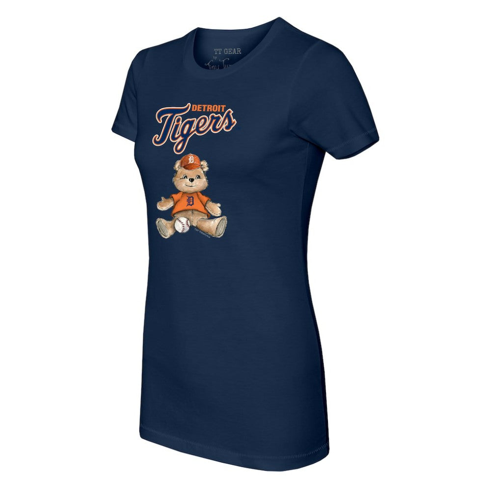Detroit Tigers Tiny Turnip Women's Teddy Boy T-Shirt - Navy - MLB Discount