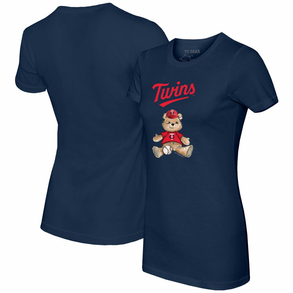 Minnesota Twins Tiny Turnip Women's Teddy Boy T-Shirt - Navy - MLB Lifestyle