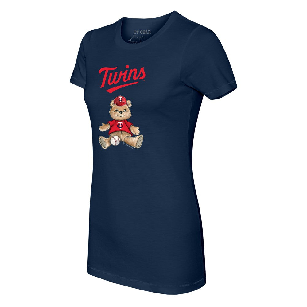 Minnesota Twins Tiny Turnip Women's Teddy Boy T-Shirt - Navy - MLB Lifestyle