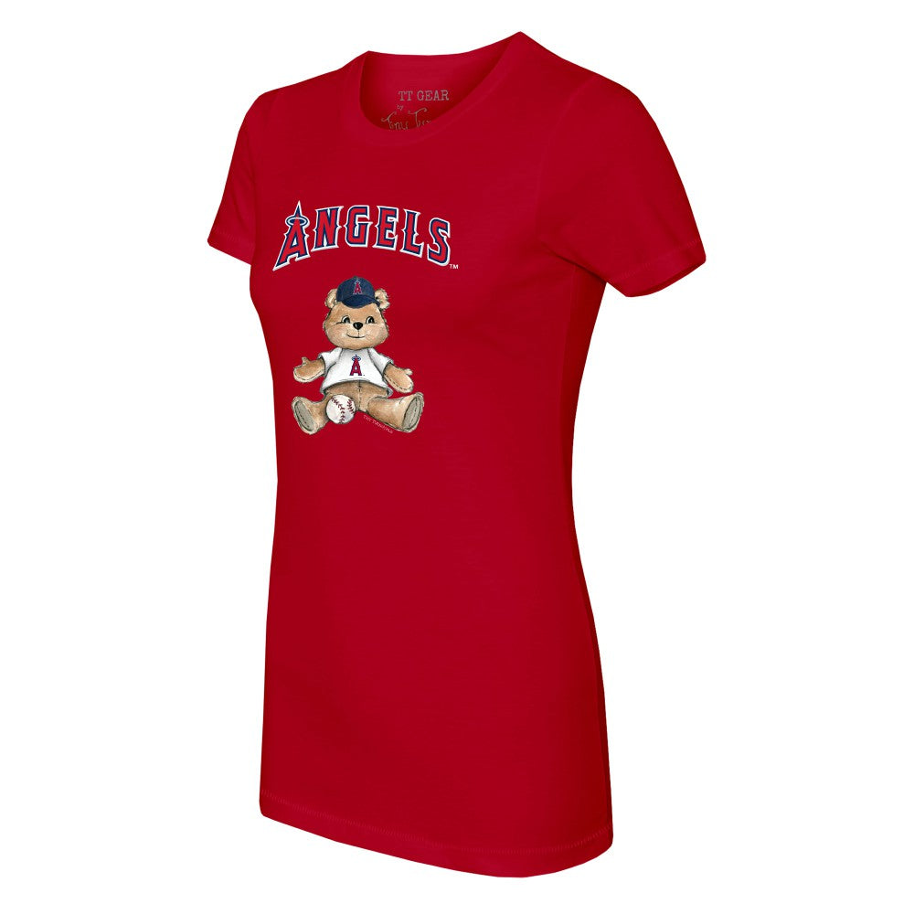 Los Angeles Angels Tiny Turnip Women's Teddy Boy T-Shirt - Red - MLB Discount